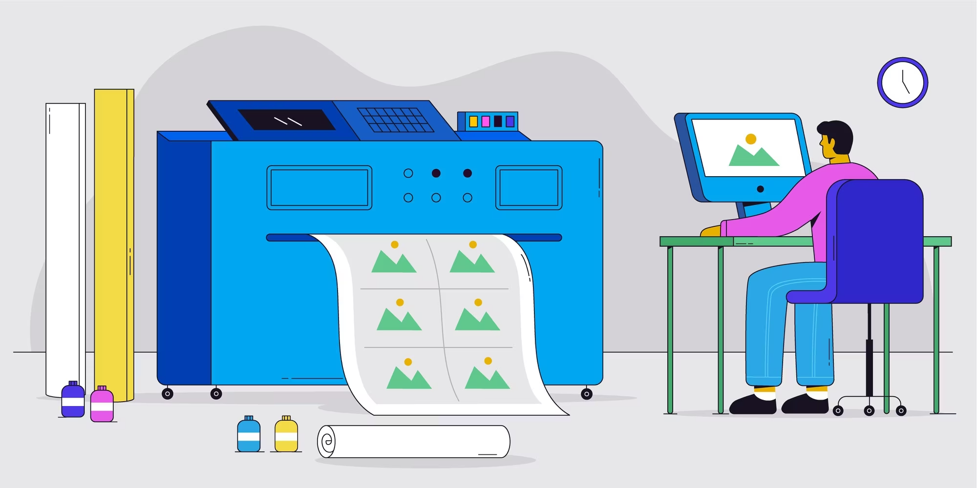Printing Industry Illustration